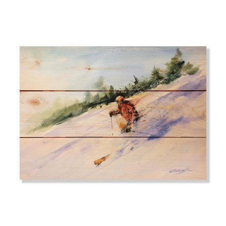 WILE E. WOOD 15 x 11 in. Crousers Downhill Skier Wood Art DCDS-1511